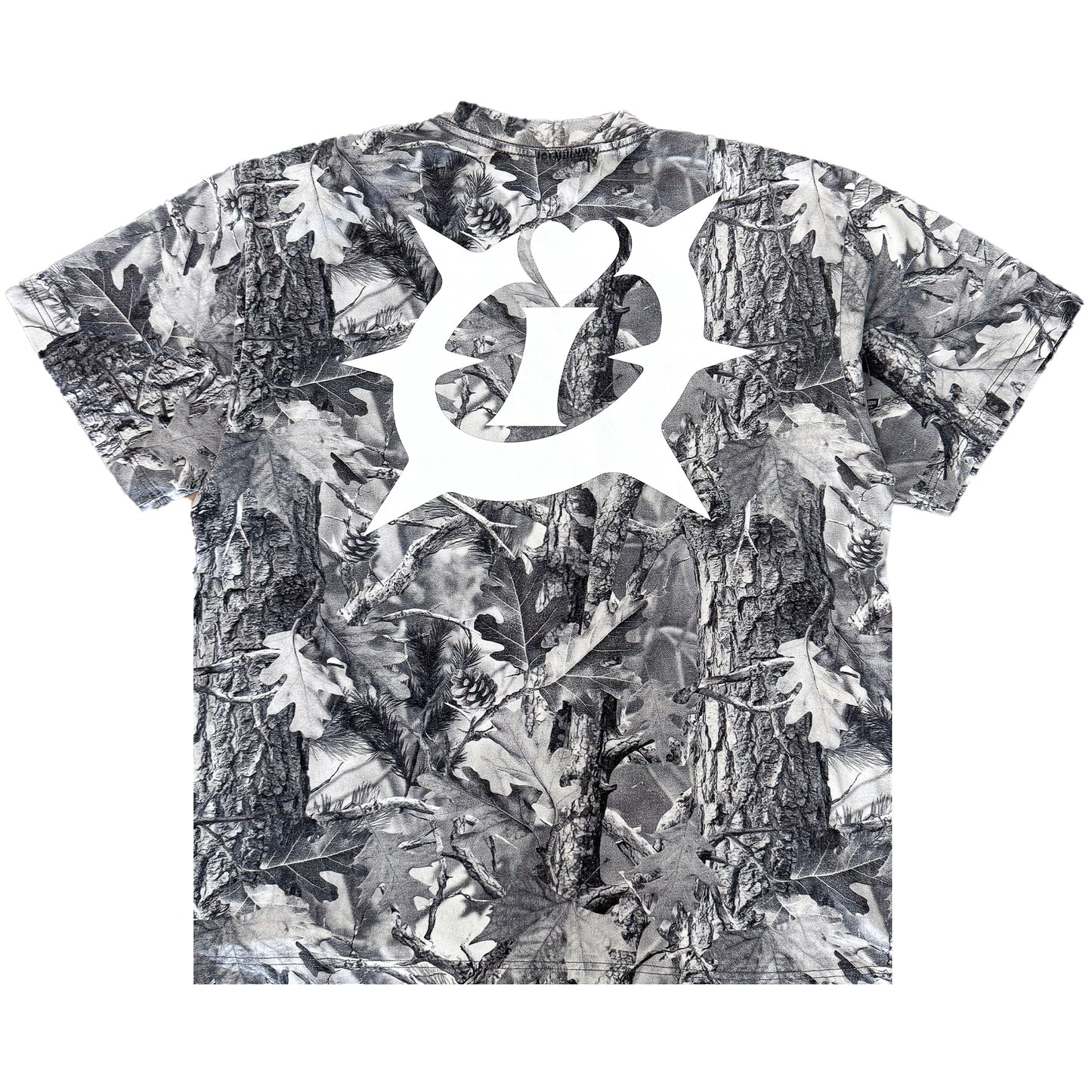 VINTAGE GREY WOOD CAMO T-SHIRT